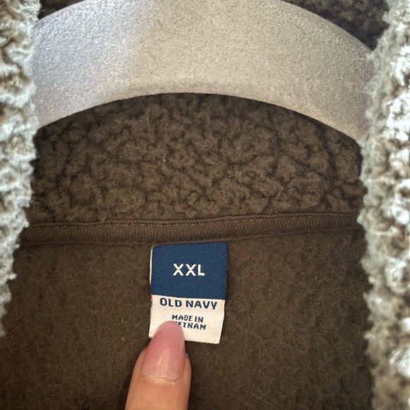Old Navy Olive Sherpa Jacket - Picture 2 of 4